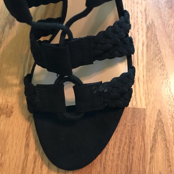 NIB INC Black Wedge Witley Open Toe Sandals 7.5M - Picture 7 of 16